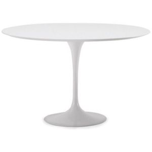Mesa De Jantar Tulipa Saarinen Redonda 160 Cm Tampo Laqueado Cores Branco