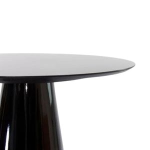 Mesa De Jantar Cone Oval 244x137 Cm Laqueada Cores Preto