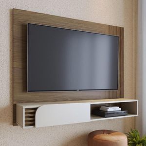Painel Home Suspenso 1 Porta Tv's 60 Jurerê Amêndoa Off White Matte Amêndoa Off White Matte