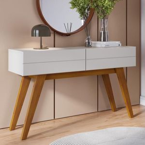 Aparador 2 Gavetas Detalhes Chanfrados Noronha Off White Matte