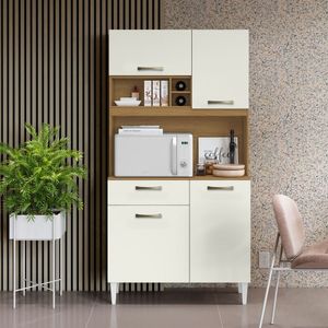 Kit Cozinha 4 Portas 1 Gaveta Hibisco Atacama Off White