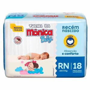 Fralda Turma Da Mônica Recem Nascido C-18 Tiras