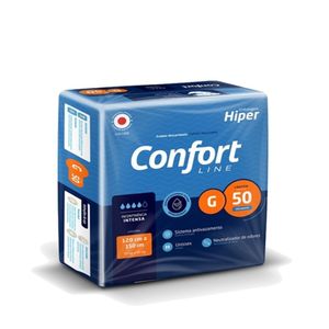 Fralda Geriatríca Confort Line Hiper C-50 Tiras Tamanho: G