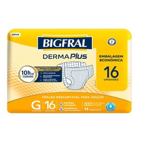 Fralda Bigfral Derma Plus Pacotão Tamanho: G