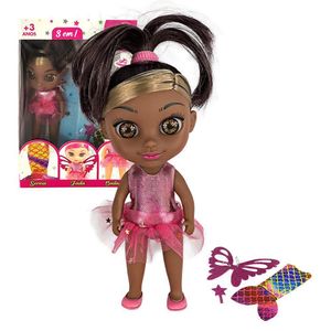 Boneca Com Mecha Loira Ou Rosa 3em1 Sereia, Fada E Bailarina Mecha:loira