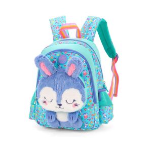 Mochila De Costa Coelhinho C- Orelha 3d Petit Verde - Luxcel