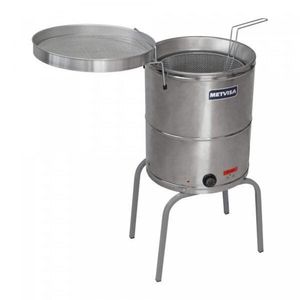 Fritadeira Industrial Elétrica água E óleo 1 Cuba Metvisa 220v Inox