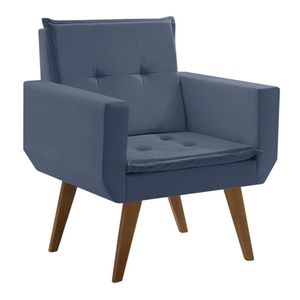 Poltrona Decorativa Taurus 1 Lugar Base Palito Tecido Suede
