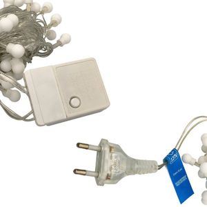 Varal Led 100 Bolinhas Pisca-pisca Fio Com 8 Funções - 127v Ou 220v Cor:branco Quente