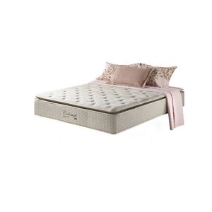 Colchão King Colorado Molas Ensacadas Visco Gel Pillow Top Bege
