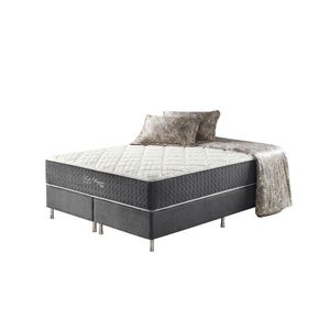 Cama Box Queen + Colchão Mola Ensacada 200 Kg Fort Wayne Chumbo