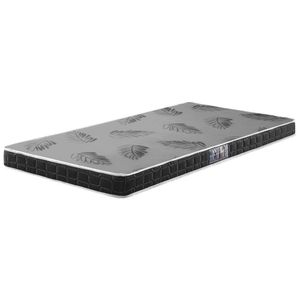 Colchão Solteiro Espuma D20 Querubin 88x188x12 Dupla Face Preto
