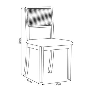 Conjunto Mesa 4 Cadeira Tampo 120x90 Vidro Pés Madeira Bege