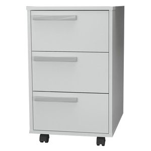 Gaveteiro Para Escritorio Gamer 3 Gavetas E 4 Rodizios Branco B26 Novam Branco
