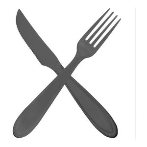Faqueiro Jogo Talheres Black Aço Inox 24 Peças Sunshine