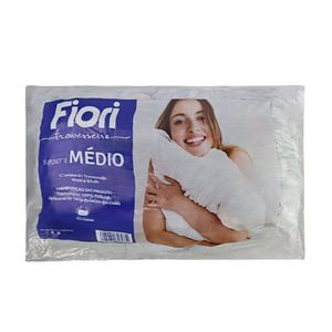 Travesseiro De Poliéster Fiori Suporte Médio 65cm X 45cm