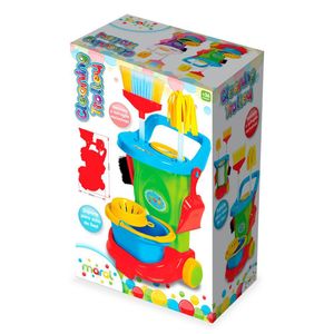 Brinquedo Carrinho De Limpeza Infantil E Acessórios Completo