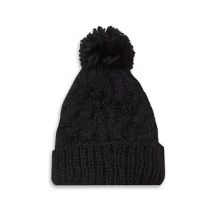 Touca Com Pompom - Preta