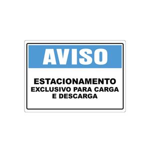 Adesivo Estacionamento Exclusivo Para Carga E Descarga Cor Azul
