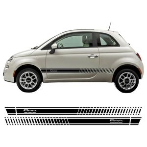 Faixa Adesivo Fiat 500 2009-2017 Lateral Preto Decorativo Cor Preto