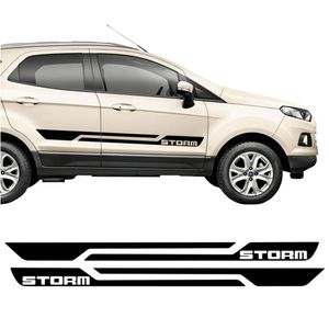 Kit Adesivo Faixa Lateral E Capô Storm Ford Ecosport Preto Cor Preto