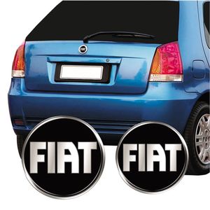 Adesivo Resinado Emblema Frontal E Traseiro Palio Preto Cor Preto