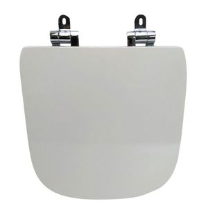 Assento Sanitário Poliéster Para Louça Debba Square-classic (roca) Slow Close Cromado Branco