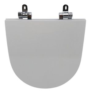 Assento Sanitário Poliéster Para Louça D-neo (duravit) Slow Close Cromado Branco