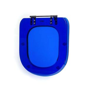 Assento Sanitário Poliéster Para Louça Link-carrara-belle époque (deca) Aço (reb. Aparente) Azul Translucido