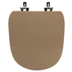 Assento Sanitário Poliéster Para Louça Life-vogue Plus (celite-deca) Super Luxo Cromado Creme