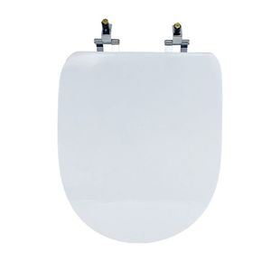 Assento Sanitário Poliéster Para Louça Duomo Plus (deca) Super Luxo Cromado Branco