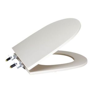Assento Sanitário Poliéster Para Louça Riviera-smart (celite) Super Luxo Cromado Bege Fosco