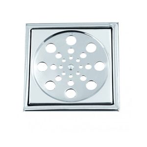 Grelha Inox Quadrada Com Caixilio 15 Cm Inox Natural