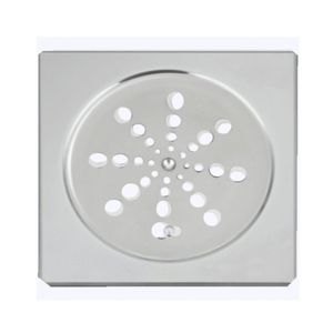 Grelha Inox Quadrada Sem Caixilio Com Fechamento 10 Cm Inox Natural