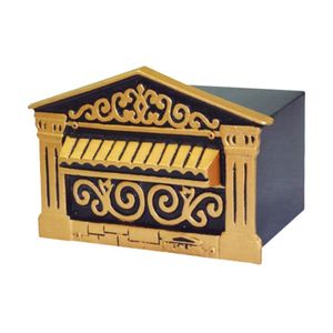 Caixa De Correio Para Cartas Romana Ouro Detras 15x25x12cm