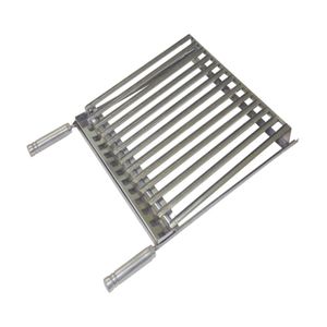Grelha Parrilha Argentina Aço Inox Com Caixa Gordura 50x50cm