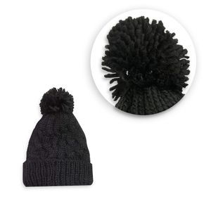 Touca De Inverno Com Pompom - Conforto E Estilo No Frio Cor:preta