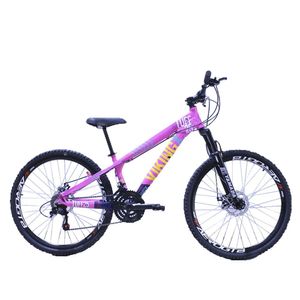 Bicicleta Viking Aro 26 Câmbios Importados 21v Aero Rosa Azul
