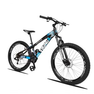 Bicicleta Vikingx Freeride Aro 26 Câmbios Shimanos 21v Preto Azul