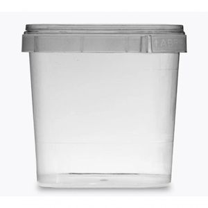 Bolo No Pote Quadrado 220ml C-1000 Unidades Plast. Pl Cor:crystal