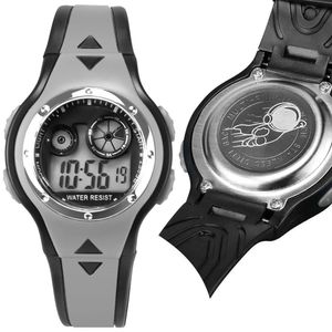 Relogio Digital Silicone Qualidade Infantil Criança Adolescente Menino Alarme Original Preto