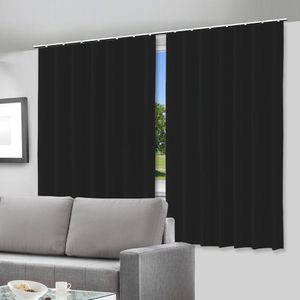 Cortina Blackout Preto 280x180cm P- Trilho Quarto Sala