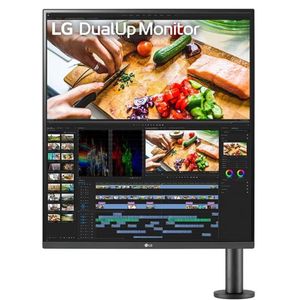 Monitor LG Ergo DualUp 28 SDQHD 60Hz Nano IPS HDMI e USB-C HDR 10 - 28MQ780