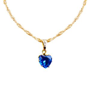 Colar Feminino Banhado Zirconia Coração Aço Inox Qualidade Premium Moda Presente Delicado