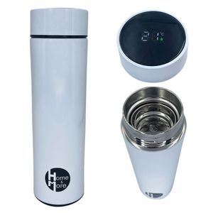 Garrafa Isotérmica Em Aço Inox 500ml - Temperatura Ideal Cor:branco