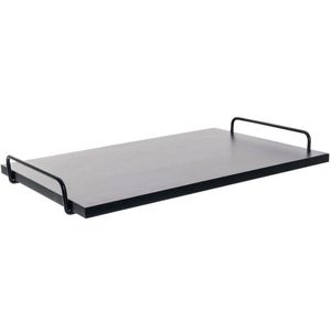 Bandeja Retangular Pequena Multiuso Decorativa Preto-preto