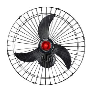 Ventilador Oscilante De Parede 70cm Goar Metal Preto Bivolt