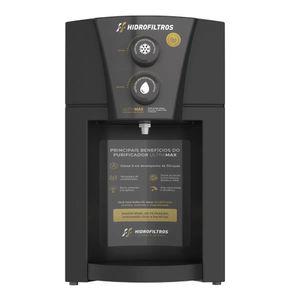 Purificador De água Gelada Ultramax Hidrofiltros Preto - Motor Compressor Voltagem 110v