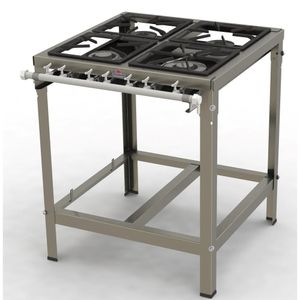 Fogão Progás Inox 2 Queimadores Simples E 2 Duplos Pminox-402f
