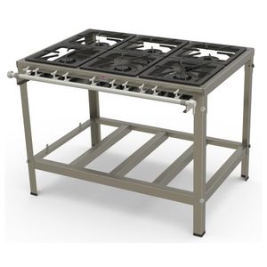 Fogão Progás Inox 3 Queimadores Simples E 3 Duplos Pminox-603f
